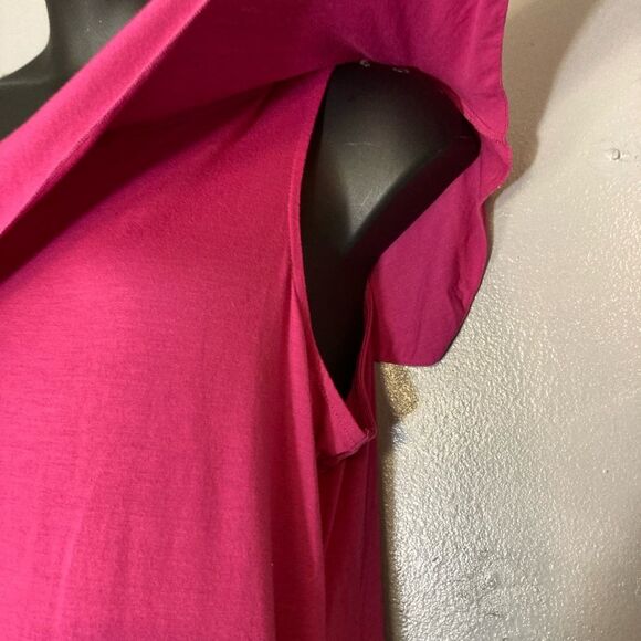 Pink Casual Sundress with Flutter Cap Sleeves - Picture 2 of 4